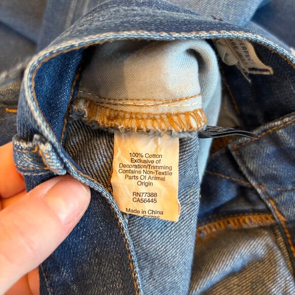 Madewell The Perfect Vintage Jean Sz 26 Straight Leg Raw Hem High Rise Ankle - Picture 7 of 7